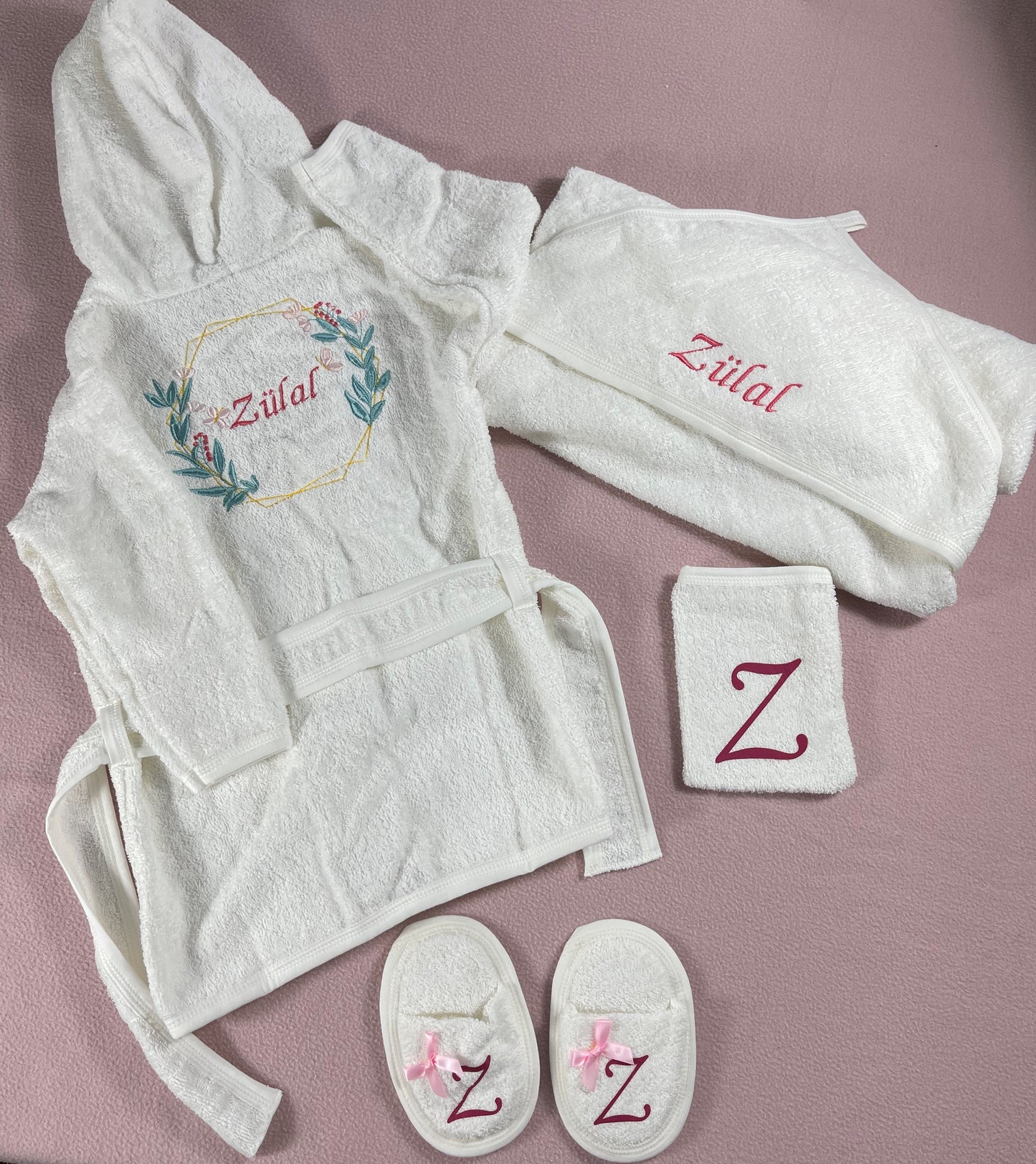 Personalisiertes Baby-Bademantel-Set